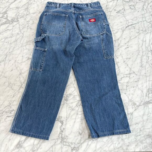 Vintage Y2K Dickies Carpenter Jeans Size Juniors 25/1 Faded Blue - Picture 1 of 10